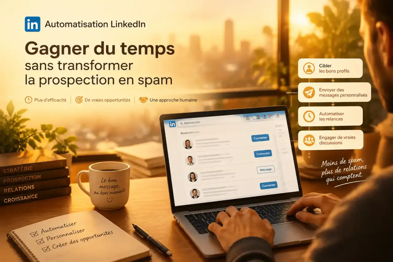 Automatisation LinkedIn : gagner du temps sans transformer la prospection en spam